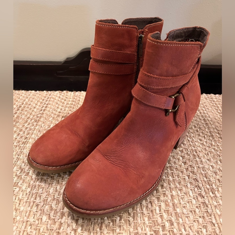 Sperry Top Sider Cognac Chelton Leather Ankle Boots Size 9.5‎ Western Cowgirl